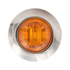 3 LED 3/4" Mini Clearance Marker Light With Rubber Grommet by Maxxima - Amber Silver Grommet
