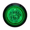 6 LED 1 1/4" Mini Clearance Marker Light With Rubber Grommet by Maxxima - Green
