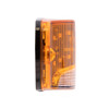 16 LED 4" Rectangular Clearance Marker Light With White Ground Light By Maxxima - Amber Straight