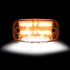 16 LED 4" Rectangular Clearance Marker Light With White Ground Light By Maxxima - Amber Dark