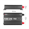 Pure Line Pure Sine Wave 700 Watt Inverter By Wagan Tech - Size
