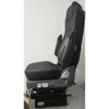 Prime TC200 Series Air Ride Suspension Grey Cloth & Black Leather Truck Seat With Arm Rests - Left Side
