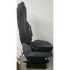 Prime TC200 Series Air Ride Suspension Grey Cloth & Black Leather Truck Seat With Arm Rests - Right Side
