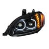 Freightliner M2 Full LED Blackout Projection Headlights With DRL Halo Ring - Driver On