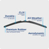 Clix Chrome Universal Clip On Wiper Blade - Features