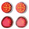 AJP Suspension LED Light Brackets By Shift Products - Red Lights On