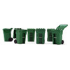 Green Trash Bin Set Of 6 Replica 1/34 Scale