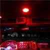 Peterbilt 6" Round Multicolor LED Interior Cab Dome Light With Matte Black Bezel 16-08319 - Red Example