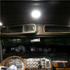 Peterbilt 6" Round Multicolor LED Interior Cab Dome Light With Matte Black Bezel 16-08319 - White Example