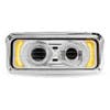 Peterbilt 379 378 365 357 Chrome Projector Headlight Assembly With Optional Heat & Backlit Auxiliary - Driver Heated Amber Marker