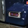Kenworth W900 T800 T600 Black Projector Headlight Assembly With Optional Heat & Backlit Auxiliary - Black heated installed