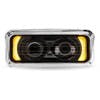 Kenworth W900 T800 T600 Black Projector Headlight Assembly With Optional Heat & Backlit Auxiliary - Black heated amber marker