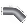 5" Universal Chrome Elbow L545-0808C - Diagram