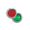 3/4" Round Clearance Marker Light With Stainless Steel Bezel by Maxxima Red and Green
