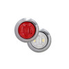 3/4" Round Clearance Marker Light With Stainless Steel Bezel by Maxxima Red and White
