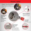 High Security Anti-Theft Puck Lock - Graphic 2
