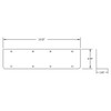 Flanged Stainless Steel Double License Plate Holder - Diagram