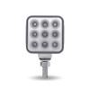 3" Mini Square Dual Revolution Single Post LED Marker & Turn Signal Reflector Light Off