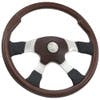 18" Milestone Matte Mahogany Steering Wheel