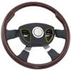 18" Milestone Matte Mahogany Steering Wheel - Smart Gen 3 Pad