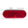 10 LED 6" Oval STT Light With Heated Lens-red specs