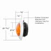 3/4" Mini LED Single Function ArcBlast Clearance Marker Light - Amber Lens - Specs