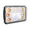4" X 6" ULTRALIT LED High Beam Headlight With Dual Function Position Lights - Right Tilt ON