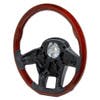 Peterbilt Kenworth 18" YourGrip Leather & Wood Steering Wheel - Wood Steering Wheel Side