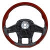 Peterbilt Kenworth 18" YourGrip Leather & Wood Steering Wheel - Wood Steering Wheel Front