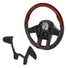Peterbilt Kenworth 18" YourGrip Leather & Wood Steering Wheel - Leather And Wood With Black Trim