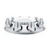 Chrome Dome Front Axle Cover With 33mm Push On Lug Nut Covers - Side