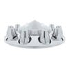 Chrome Pointed Front Axle Cover With 33mm Push On Lug Nut Covers - Side