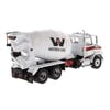 Western Star 4700 SF White Concrete Mixer Truck & Drum Replica 1/50 Scale Angled Side Passenger