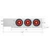 Stainless Steel Mud Flap Hangers With Abyss LED Lights & Red Lens - Specs