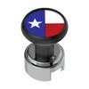 Black 1/2"-13 Thread-On Flag Gearshift Knob With Adapter - 13/15/18 Texas Top