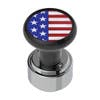 Black 1/2"-13 Thread-On Flag Gearshift Knob With Adapter - 9/10 US Top