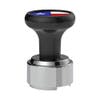 Black 1/2"-13 Thread-On Flag Gearshift Knob With Adapter - 9/10 Texas Side