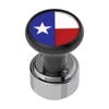 Black 1/2"-13 Thread-On Flag Gearshift Knob With Adapter - 9/10 Texas Top