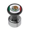 Black 1/2"-13 Thread-On Flag Gearshift Knob With Adapter - 9/10 Mexico Top