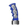 Chrome Skull Pistol Grip Shift Knob With 9/10 Speed Adapter - Indigo Blue Default