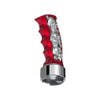 Chrome Skull Pistol Grip Shift Knob With 9/10 Speed Adapter - Candy Red Bottom