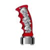 Chrome Skull Pistol Grip Shift Knob With 9/10 Speed Adapter - Candy Red Default