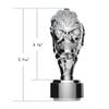 Chrome Skull Thread On Shift Knob With 9/10 Speed Adapter - Specs