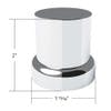 10 Pack Of Chrome Plastic Push-On Flat Top Nut Covers With Flange - Specs
