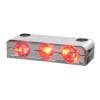 3 Red LED Step Light With Chrome Housing