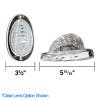Freightliner Sleeper Amber LED Bubble Light With Clear Lens Dimensions