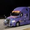 Freightliner Cascadia 17" Drop Visor On Purple Truck