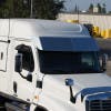 Freightliner Cascadia 17" Drop Visor Stainless Steel Close Up Other Side