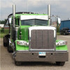 Peterbilt 378, 379, 388, & 389 Bowtie Drop Visor (11" x 8"; Green Truck, Front View)