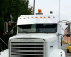 Freightliner FLD and Classic Condo Drop Visor Stainless Front View